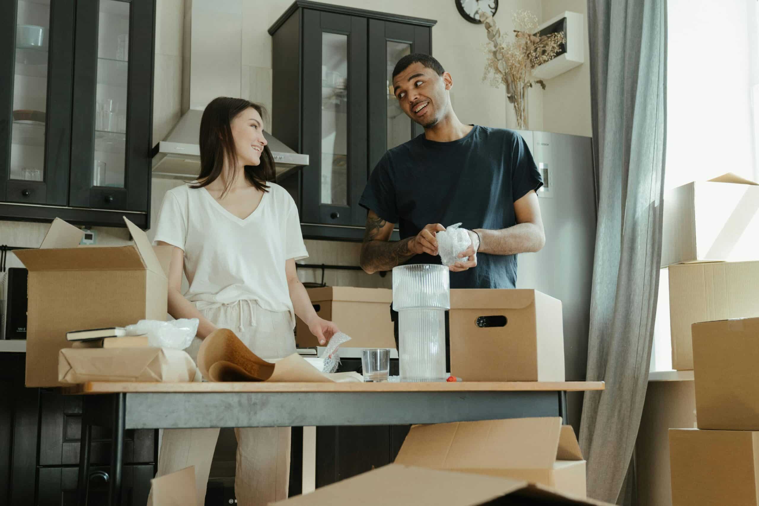 Renters moving into a new apartment