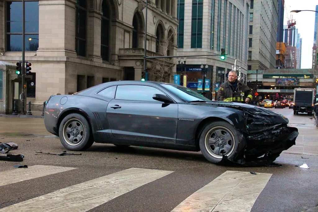 aftermath of a car crash