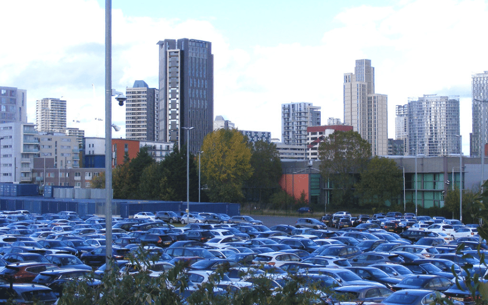 Cars for sale in a lot